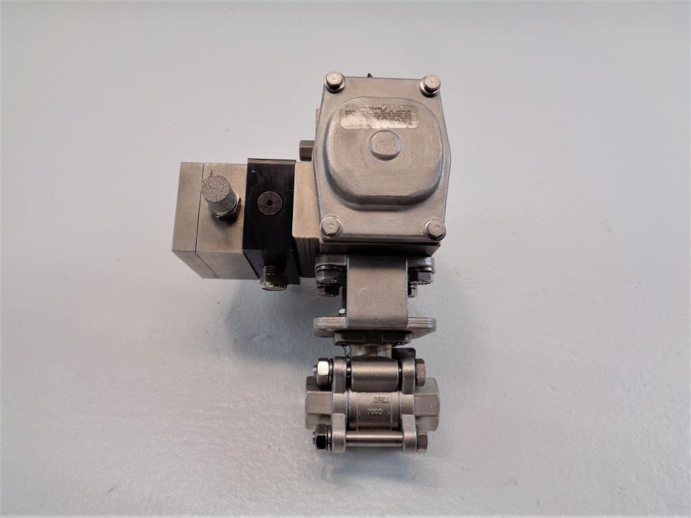 FlowTek 1/2" NPT 316SS Ball Valve Series 7000 w/ Bray Actuator 930635-11305928